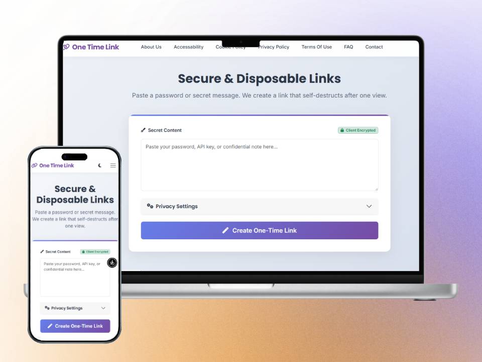 Onetime-link.com